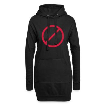 Ban interdit signe d'interdiction signe - Sweat-shirt à capuche long Femme - noir - Devant