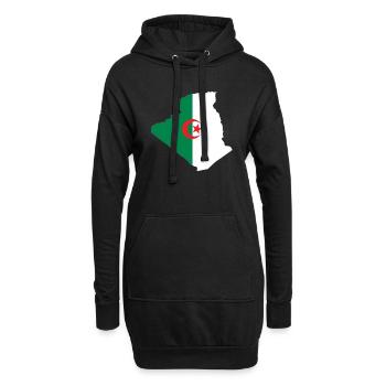 Algérie - Sweat-shirt à capuche long Femme - noir - Devant