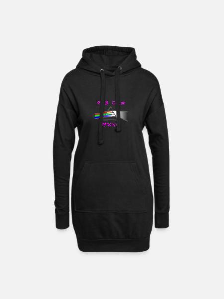 RGB Color Mixing - - Hoodie-Kleid - Schwarz