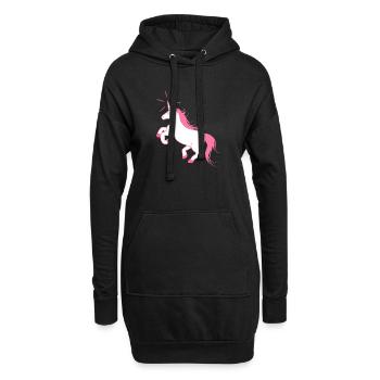 Amazing Unicorn - Das letzte Einhorn - Hoodie-Kleid - Schwarz - Vorne