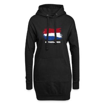 flag flag Pays-Bas Pays-Bas - Sweat-shirt à capuche long Femme - noir - Devant