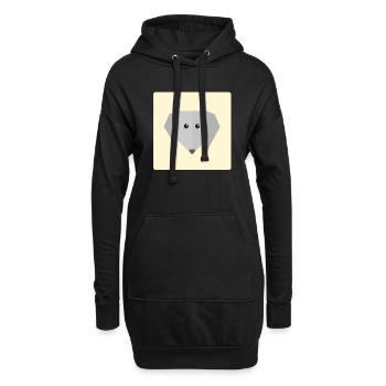 idée cadeau chien Doodle - Sweat-shirt à capuche long Femme - noir - Devant