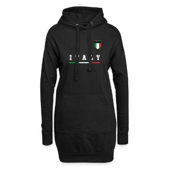 Italien Italy Italia Flagge Wappen Geschenk Idee - Hoodie-Kleid - Schwarz - Vorne