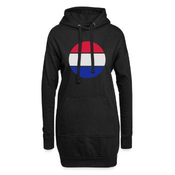 niederlande_rund_50 - Hoodie-Kleid - Schwarz - Vorne