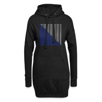 Zürich Stadt Kanton Design Wappen Schrift - Hoodie-Kleid - Schwarz - Vorne