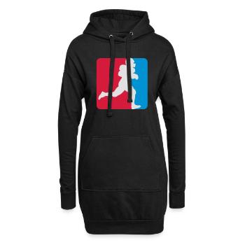 football_rugby_f3 - Sweat-shirt à capuche long Femme - noir - Devant