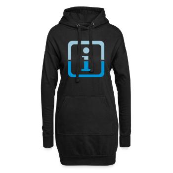 Info 30 - Hoodie-Kleid - Schwarz - Vorne