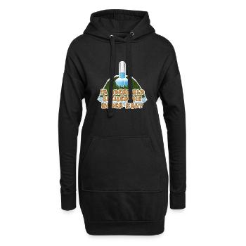 Im Odenwald bleiben die Hoden kalt - Hoodie-Kleid - Schwarz - Vorne