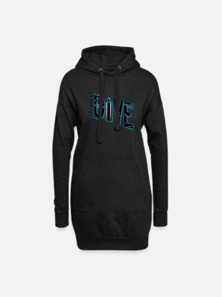 Born to Dive - Hoodie-Kleid - Schwarz