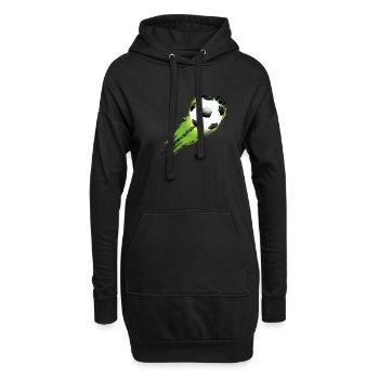 Fussball Splash - Hoodie-Kleid - Schwarz - Vorne