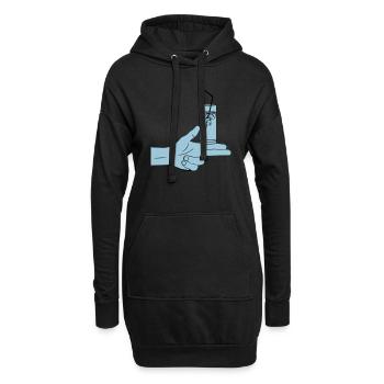 Pistolero Cóctel - Hoodie-Kleid - Schwarz - Vorne