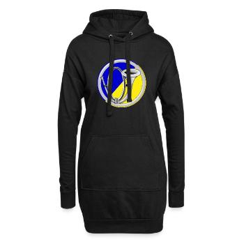 chasseurs alpins - Sweat-shirt à capuche long Femme - noir - Devant