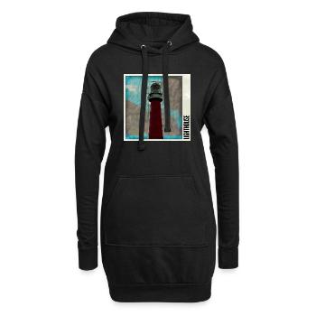 Leuchtturm22 - Hoodie-Kleid - Schwarz - Vorne