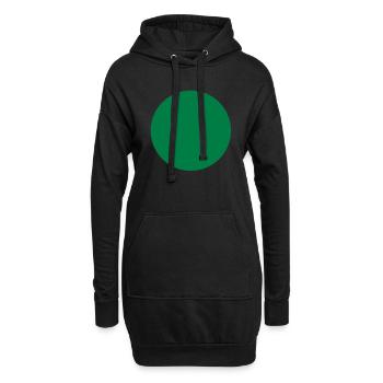 Kreis, Punkt, Loch - Hoodie-Kleid - Schwarz - Vorne