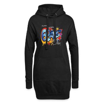 69 ans - Sweat-shirt à capuche long Femme - noir - Devant
