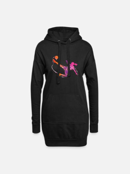 soccer female uk - Hoodie Dress - black