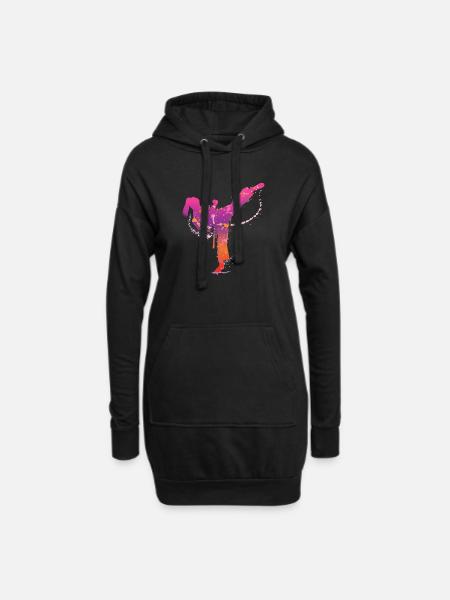 martial arts de - Hoodie-Kleid - Schwarz