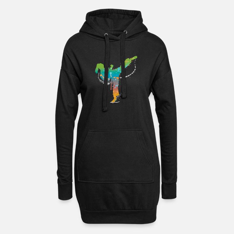 martial arts de - Hoodie-Kleid - Schwarz