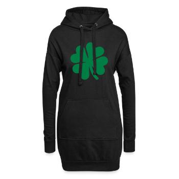 Kleeblatt - Hoodie-Kleid - Schwarz - Vorne