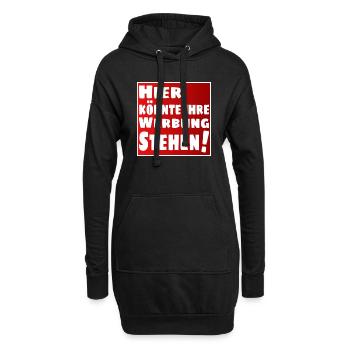 Hier könnte ihre Werbung stehen - Hoodie-Kleid - Schwarz - Vorne