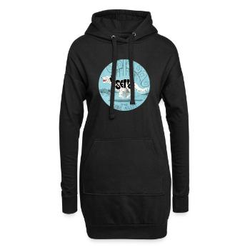 English Setter blue - Hoodie-Kleid - Schwarz - Vorne