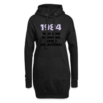 1984 war eine warnung - Hoodie-Kleid - Schwarz - Vorne