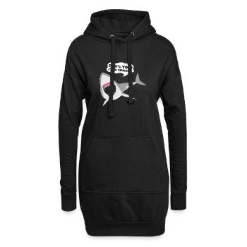 Ich bin ein Hai! - Hoodie-Kleid - Schwarz - Vorne