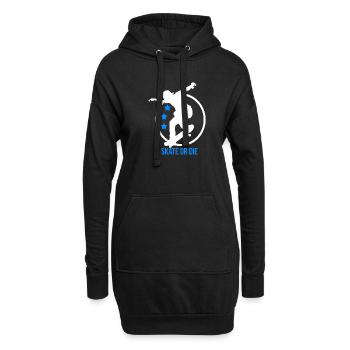 Skate or Die - Hoodie-Kleid - Schwarz - Vorne