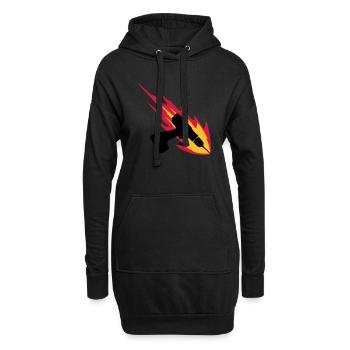 Cordless Drill On Fire - Hoodie-Kleid - Schwarz - Vorne