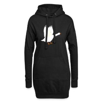 Gans ist sauer - Hoodie-Kleid - Schwarz - Vorne