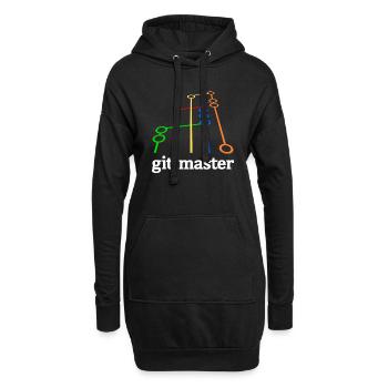 git master vWhite - Sweat-shirt à capuche long Femme - noir - Devant