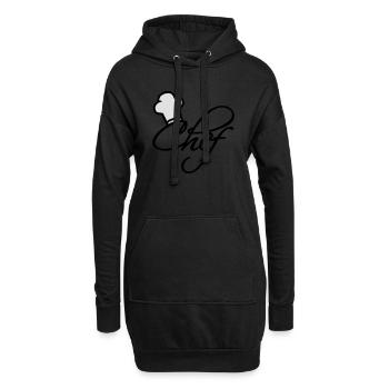 Chef exécutif toque j'adore - Sweat-shirt à capuche long Femme - noir - Devant