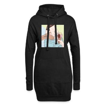 Ice-cream Summer - Hoodie-Kleid - Schwarz - Vorne