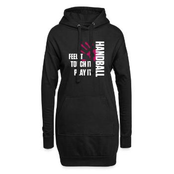 Handball - feel it touch it play it - Hoodie Dress - black - Front