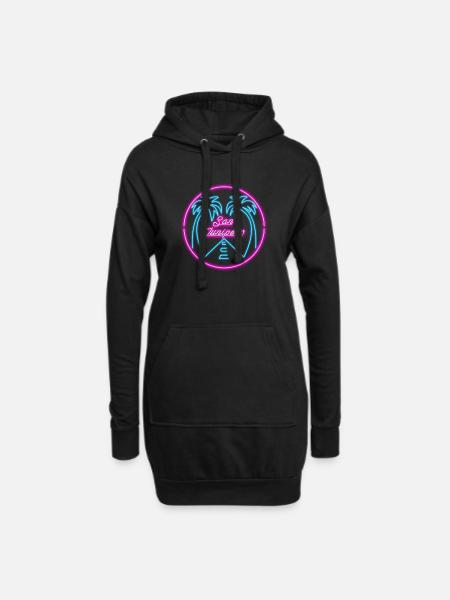 Vacation Spot - Hoodie Dress - black