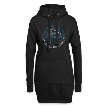 Zwischen 2 Pferdeohren - 2C Farbwechsel - Hoodie-Kleid - Schwarz - Vorne