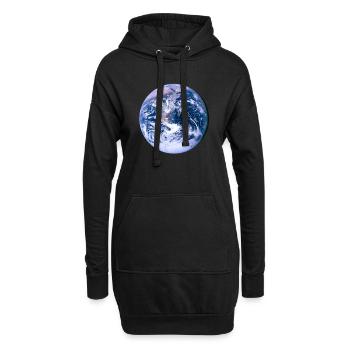The Blue Marble - Hoodie-Kleid - Schwarz - Vorne