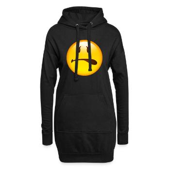 Smiley fear - Hoodie-Kleid - Schwarz - Vorne