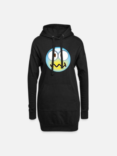 Smiley Creepy - Hoodie Dress - black