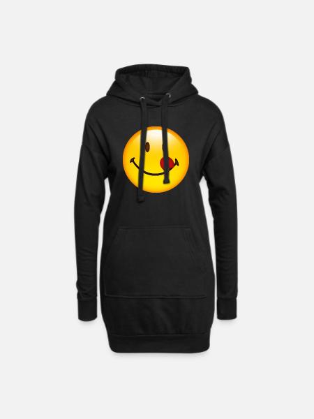 Smiley Taste - Hoodie Dress - black