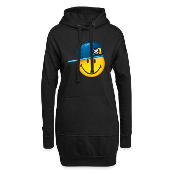 Smiley Cap - Hoodie-Kleid - Schwarz - Vorne