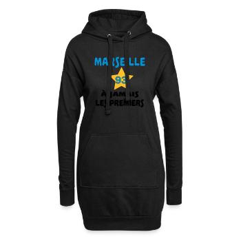 Marseille à jamais les premiers - Hoodie-Kleid - Schwarz - Vorne