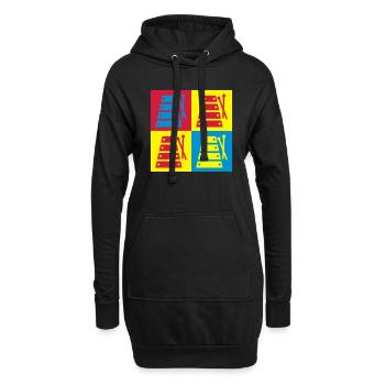 Xylophon xylophonist Musik Musiker Musikerin - Hoodie-Kleid - Schwarz - Vorne