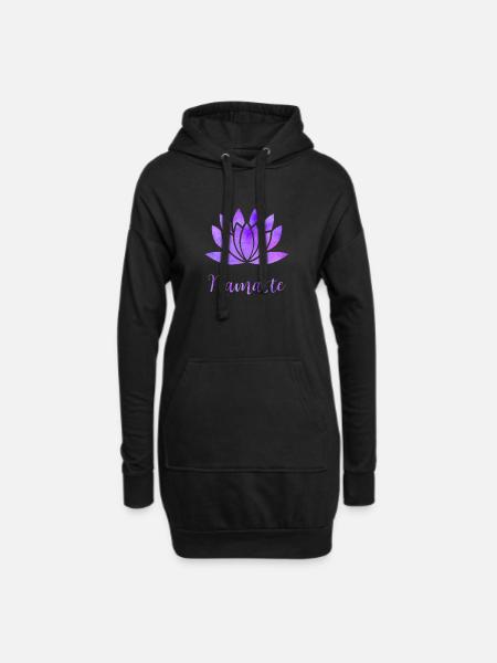 Namaste - Hoodie-Kleid - Schwarz