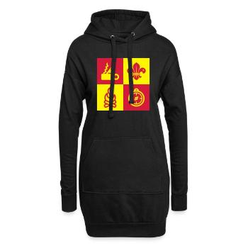 scout / scouting / scoutisme / guide - Sweat-shirt à capuche long Femme - noir - Devant