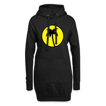 palme design sonne - Hoodie-Kleid - Schwarz - Vorne