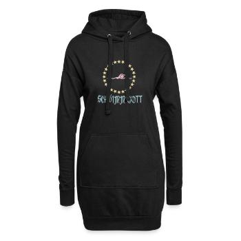 Schwimm Gott - Hoodie-Kleid - Schwarz - Vorne