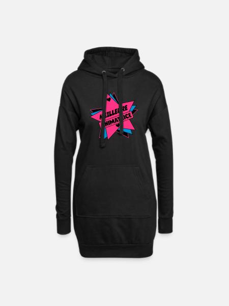 Animateur / Animatrice / Animator / Animador / No - Hoodie-Kleid - Schwarz