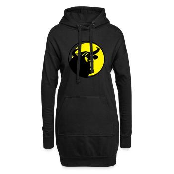 stier - Hoodie-Kleid - Schwarz - Vorne