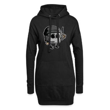 Léon touchpad - Sweat-shirt à capuche long Femme - noir - Devant